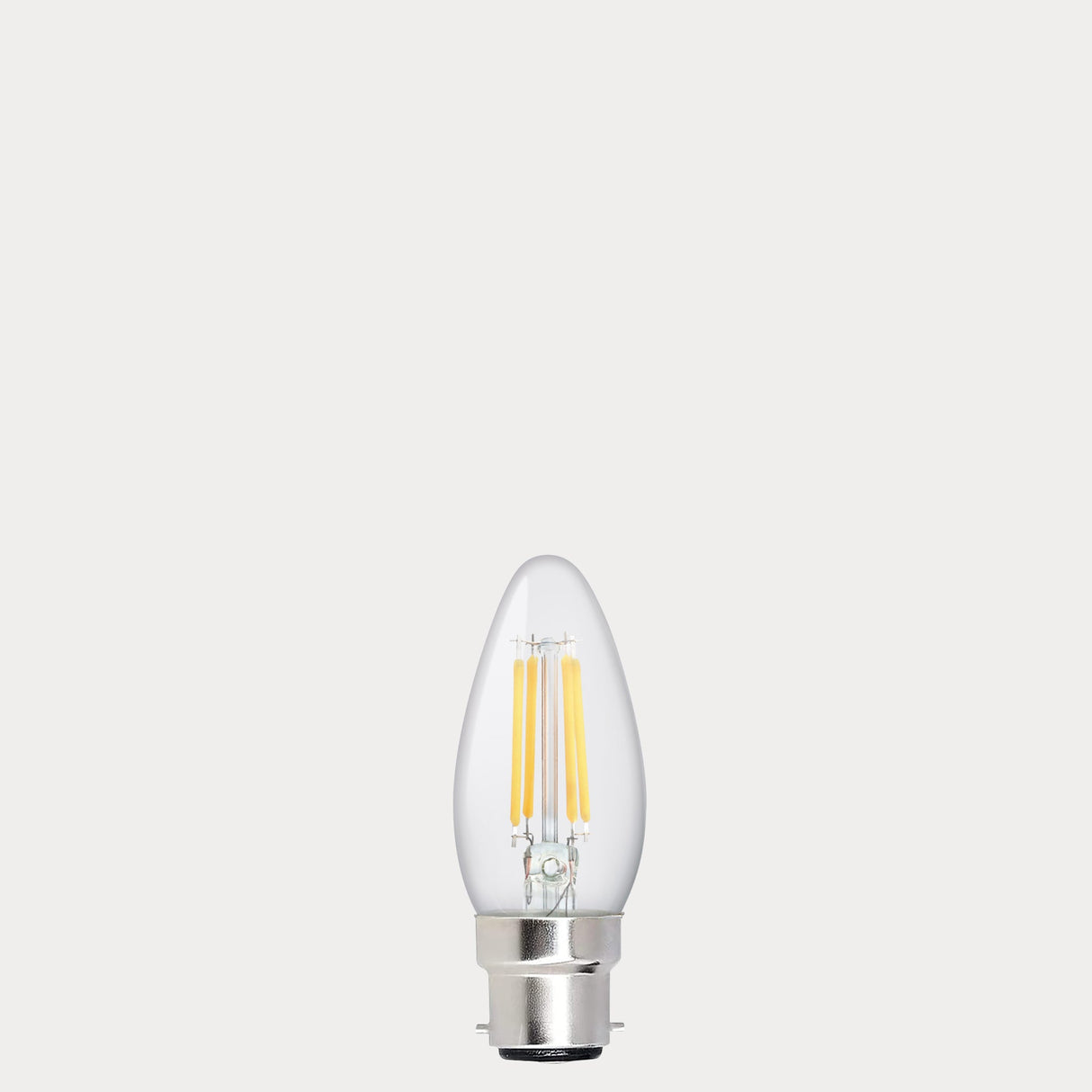 4W 24 Volt DC Candle LED Bulb B22 Clear in Warm White