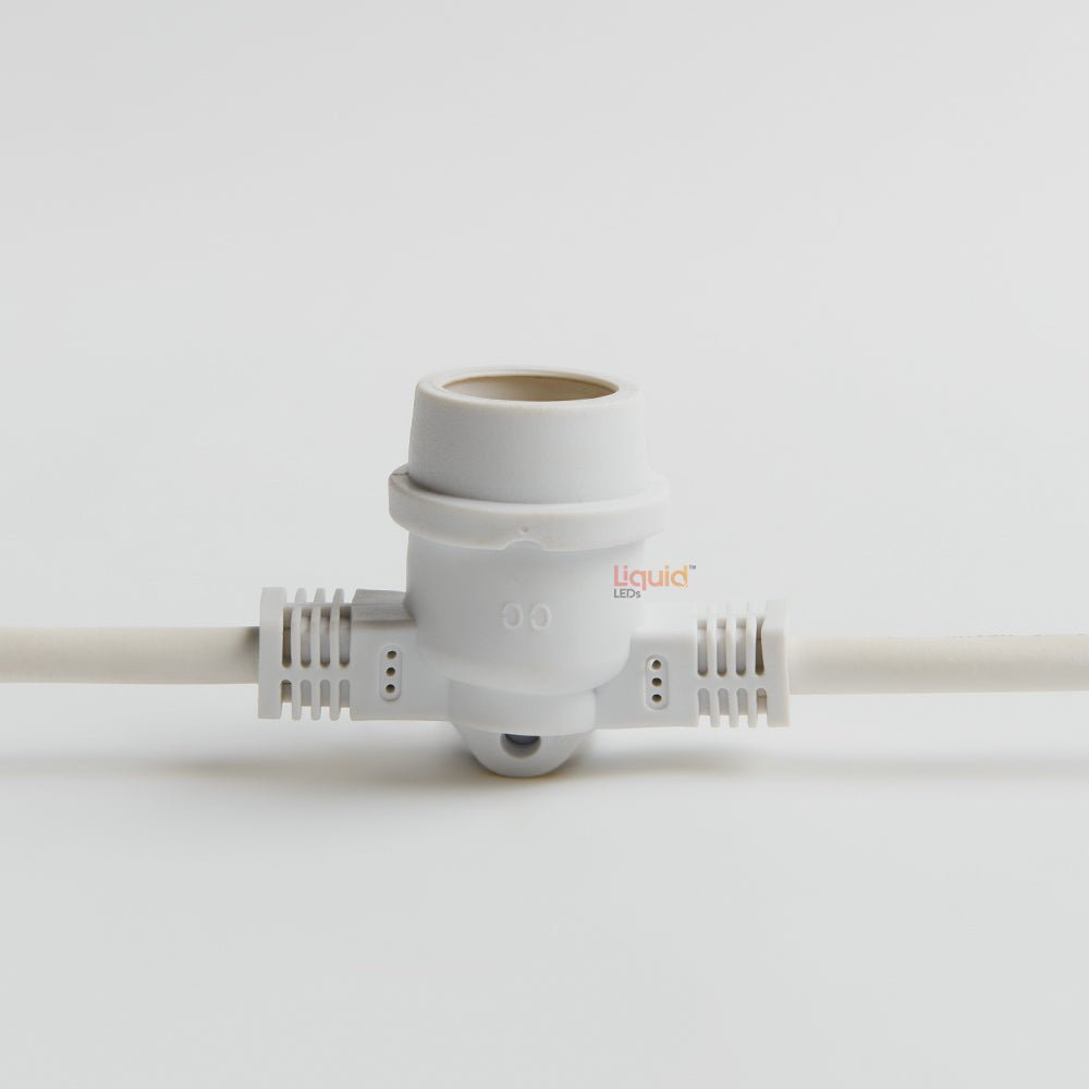 20m White Outdoor Festoon String Lights - LiquidLEDs™ - Festoon String