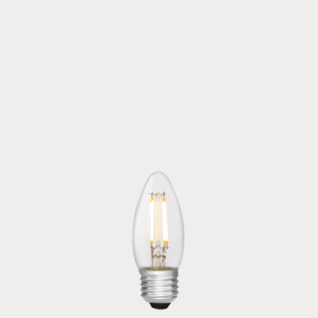 2w Clear dimmable led light bulb with E27 base in warm white colour CRI90  