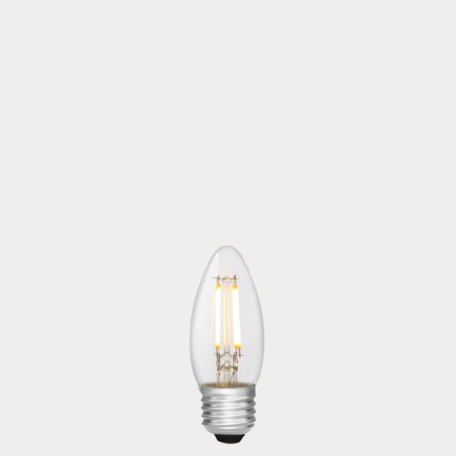 2w Clear dimmable led light bulb with E27 base in warm white colour CRI90  