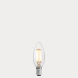 4W 24 Volt DC Candle LED Bulb B15 Clear in Warm White