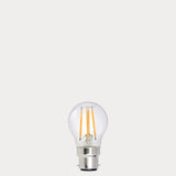 4W Fancy Round LED Bulb B22 Clear in Warm White