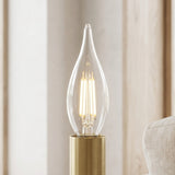 4W Flame Tip Candle LED Bulb B15 Clear in Warm White