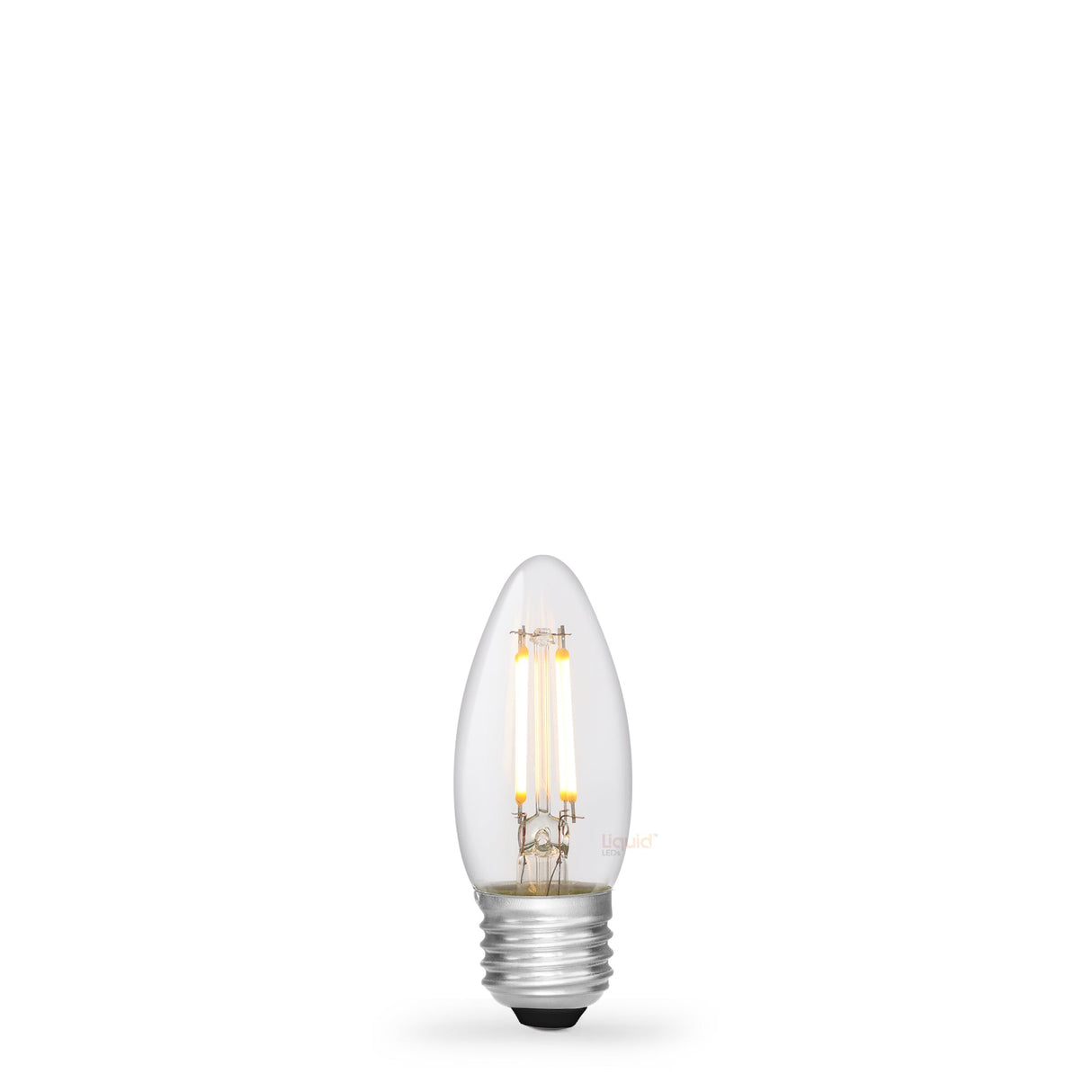 4W 12 Volt DC Candle LED Bulb E27 Clear in Warm White - LiquidLEDs™ - Candle Bulbs