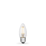 4W 12 Volt DC Candle LED Bulb E27 Clear in Warm White - LiquidLEDs™ - Candle Bulbs