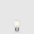 4W 24 Volt DC Fancy Round LED Bulb Clear E27 in Warm White - LiquidLEDs™ - Fancy Round