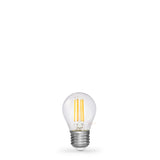 4W 24 Volt DC Fancy Round LED Bulb Clear E27 in Warm White - LiquidLEDs™ - Fancy Round