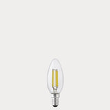 5.5W Candle LED Bulb E14 Clear in Natural White - LiquidLEDs® - Candle Bulbs