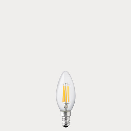 4W 24 Volt DC Candle LED Bulb E14 in Warm White