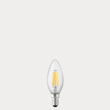 4W 12 Volt DC Candle LED Bulb E14 in Warm White