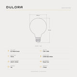 7.2W G95 LED Globe E27 Porcelain in Warm White