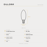 4W Candle LED Bulb E12 Clear in Extra Warm
