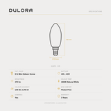 4W Candle LED Bulb E12 Clear in Natural White