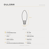 4W Candle LED Bulb E14 Clear in Soft White