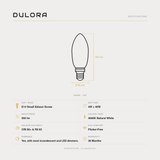 4W Candle LED Bulb E14 Clear in Natural White