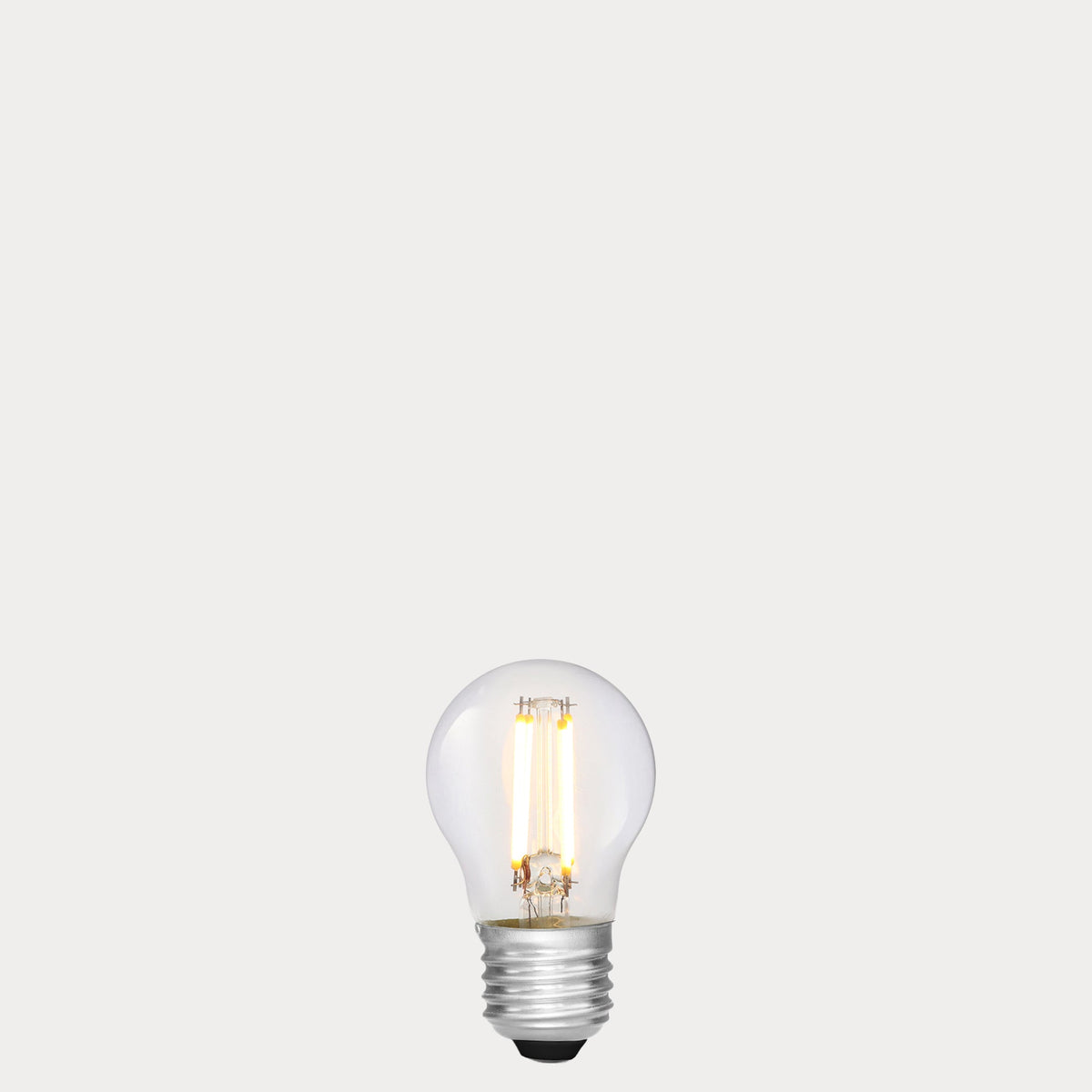 Dimmable 4W 12V DC Fancy Round LED Bulb, Clear E27 | Dulora