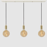 Linear Three Light Pendant + Designer 125mm Amber - LiquidLEDs™ - Ceiling Lights