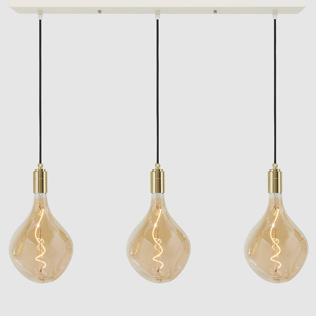 Linear Three Light Pendant + Designer 180mm Amber - LiquidLEDs™ - Ceiling Lights
