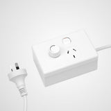 Rotary Plug - In Dimmer with On/Off Switch – Black or White - LiquidLEDs™ - Lighting