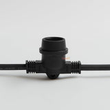 20m Black Outdoor Festoon String Lights - LiquidLEDs™ - Festoon String