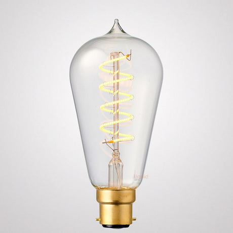4W Edison Spiral LED Bulb B22 in Extra Warm - LiquidLEDs™ - Edison Bulbs