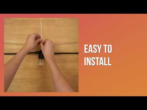 Black Festoon String Lights 240V Outdoor Connectable Party Lights